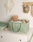 Blissful Diary Baby Diaper Caddy Organizer, Stylish Storage Basket for Newborn Essentials and Diaper Station, Gift for Baby Shower and Registry Must-Have, Sage Green